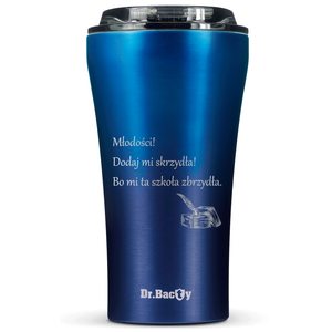 Dr.Bacty Apollo 2.0 - Kubek termiczny na kawę - Oda do młodości - 360 ml - Monaco Blue
