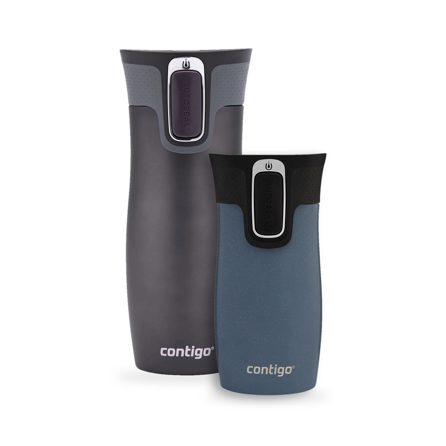 Zestaw Contigo West Loop grafitowy 470 ml + West Loop Mini 300 ml – niebieski metalik