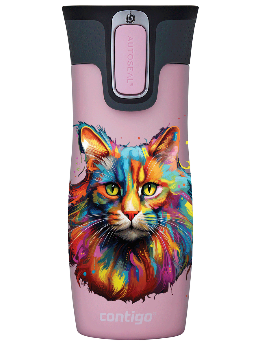 Contigo West Loop 2.0 - Kubek termiczny - 470ml - Kot - różowy Mat
