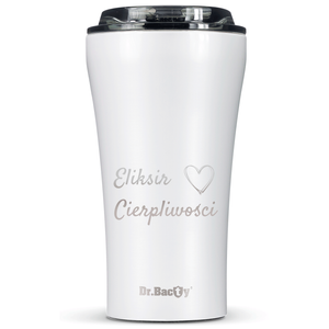 Dr.Bacty Apollo 2.0 - Kubek termiczny na kawę - Eliksir cierpliwości - 360 ml - Glossy White