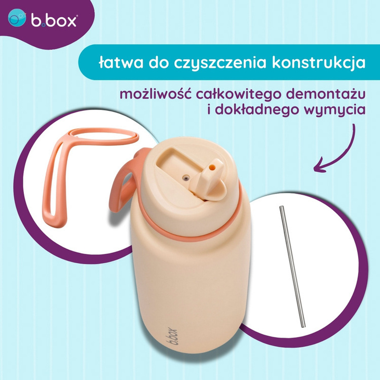 B.Box Butelka termiczna ze składanym ustnikiem – 1l Melon Mist