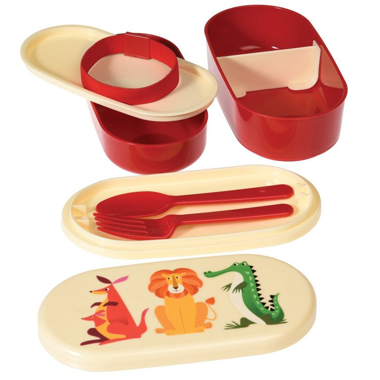 Rex London Lunchbox Bento Kolorowe zwierzęta