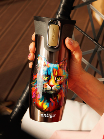 Contigo West Loop 2.0 - Kubek termiczny - 470ml - Kot - Latte