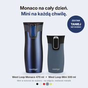 Zestaw Contigo West Loop Monaco 470 ml + West Loop Mini 300 ml – niebieski metalik