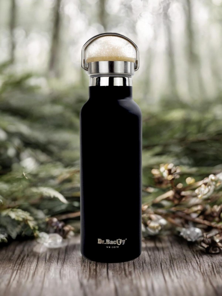 Dr.Bacty Iris - Butelka termiczna stalowa - 500 ml - czarna