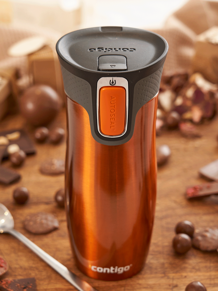 Contigo West Loop 2.0 - Kubek termiczny z grawerem - 470ml - Pomarańczowy