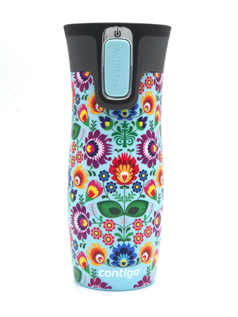 Contigo West Loop 2.0 - Kubek termiczny - 470ml - Folklor - błękitny Mat