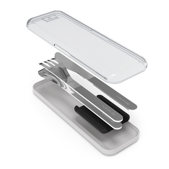 Monbento Zestaw sztućców podróżnych Slim Box Black