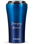 Dr.Bacty Apollo 2.0 - Kubek termiczny na kawę - Smacznej kawusi - 360 ml - Monaco Blue