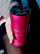 Dr.Bacty Apollo 2.0 - Kubek termiczny na kawę - Smacznej kawusi - 360 ml - Pink