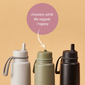 B.Box Butelka termiczna ze składanym ustnikiem – termos ze stali nierdzewnej 1l Oliveb.box