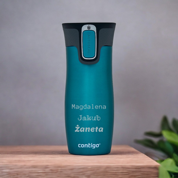 Contigo West Loop - Kubek termiczny z grawerem - 470ml - Turkusowy