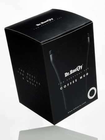 Dr.Bacty Apollo - Kubek do kawy, wielorazowy - 227 ml - Maybe - czarny