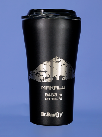 Dr.Bacty Apollo 2.0 - Kubek termiczny na kawę - 360 ml - Makalu - Black Matt