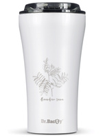 Kubek termiczny na kawę Dr.Bacty Apollo 2.0 360 ml "Brandy mint" - White