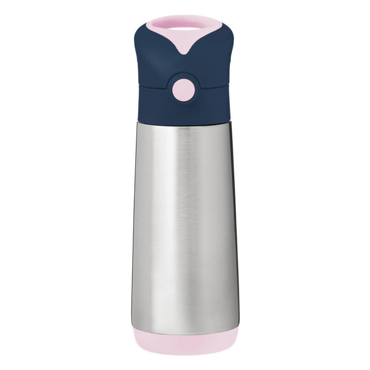 b.box Duży Bidon Termiczny Stalowy ze Słomką 500ml Indigo Rose