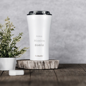 Kubek termiczny na kawę Dr.Bacty Apollo 2.0 - 360 ml - Glossy White - Z twoim grawerem