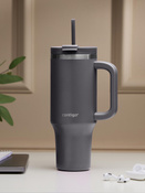 Contigo Streeterville Tumbler - Kubek termiczny ze słomką - 1200 ml - Darkstone