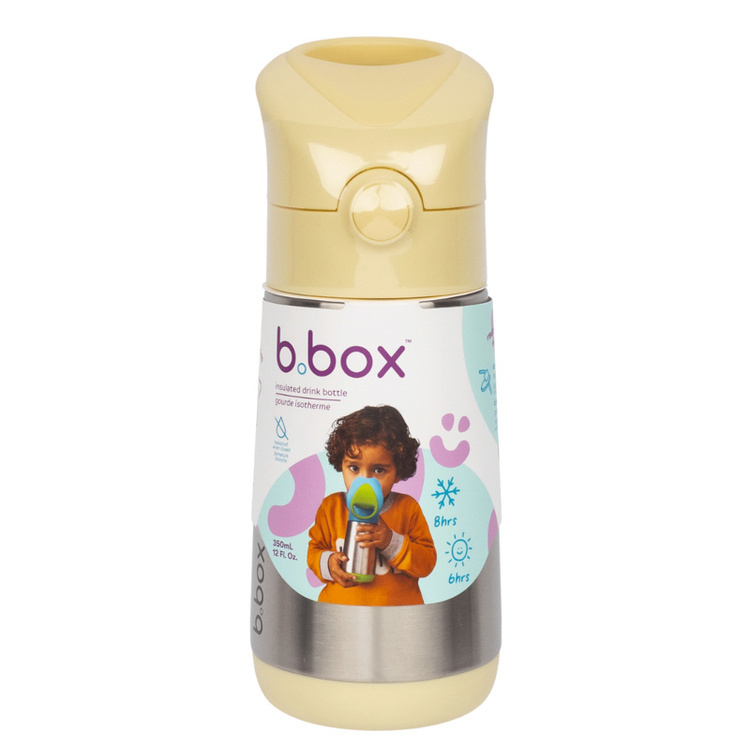 b.box Bidon Termiczny ze Słomką Stalowy 350ml Lemon Twist