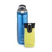 Contigo butelka Ashland 720 ml + kubek termiczny West Loop Mini 300 ml żółty metalik - Zestaw