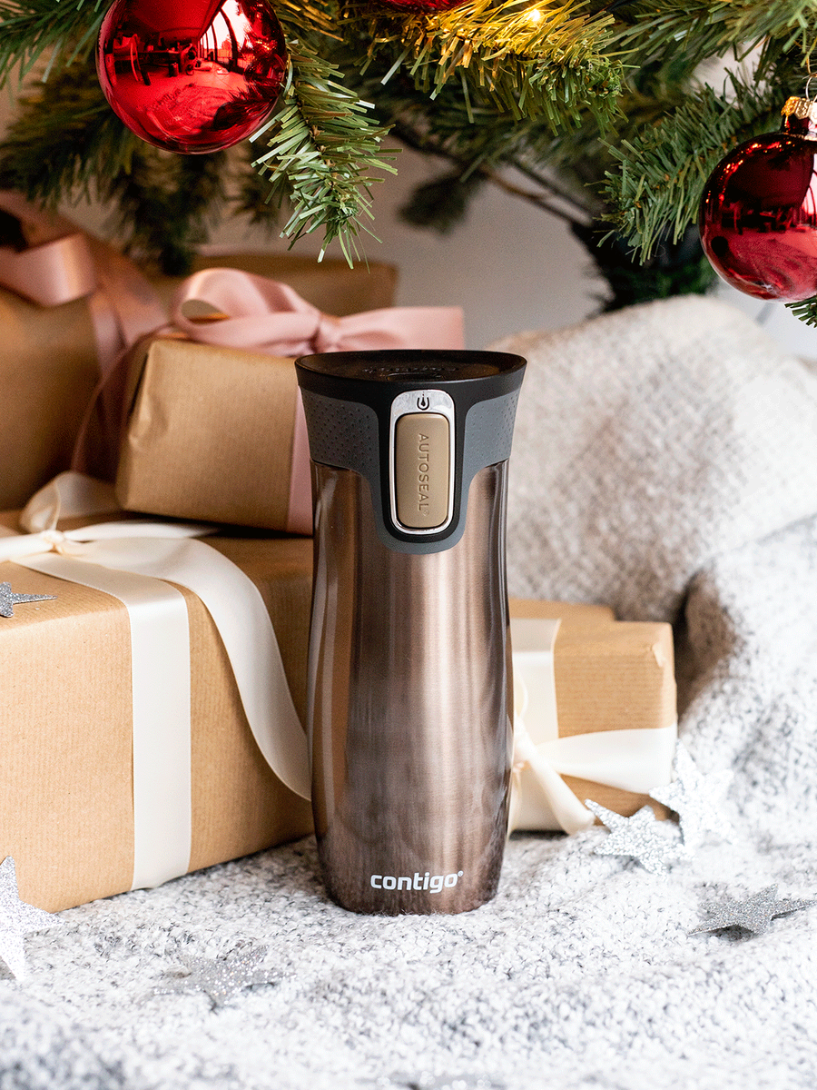 Contigo West Loop 2.0 Latte 470 ml + West Loop Mini Niebieski Metalik 300 ml - Zestaw kubków termicznych