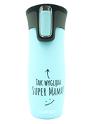 Contigo West Loop 2.0 - Kubek termiczny - 470ml - Tak wygląda super mama - Niebieski