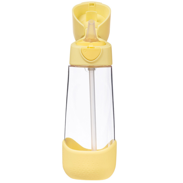 B.Box Butelka na wodę tritanowa ze słomką 600ml Lemon Twist b.box