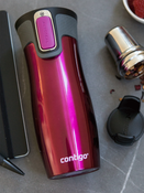 Contigo West Loop 2.0 - Kubek termiczny - 470ml - Jestem Nauczycielem - Malinowy