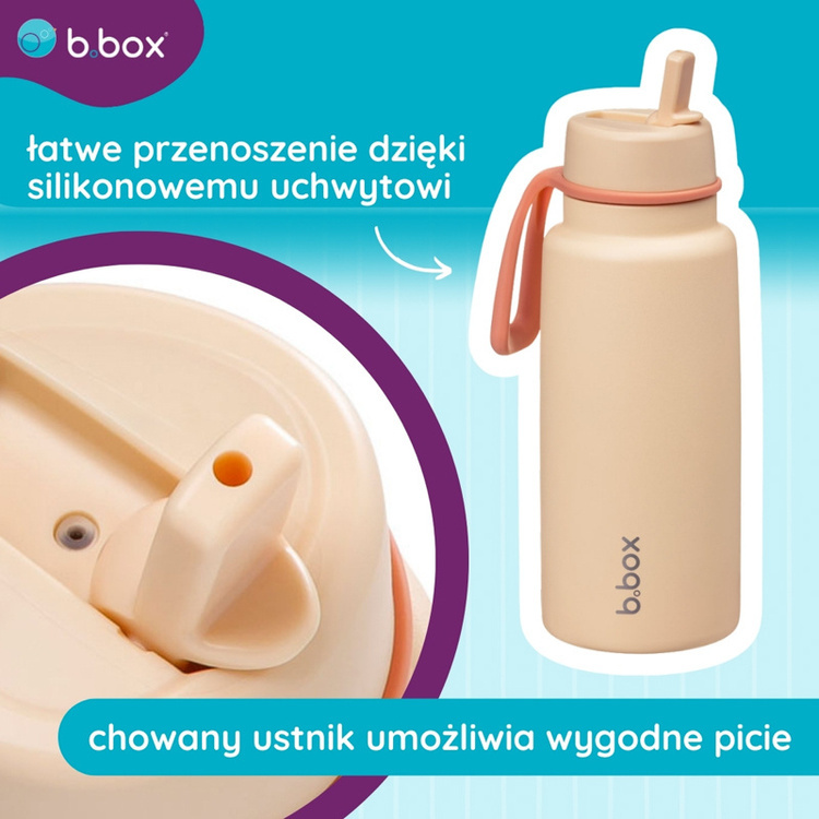 B.Box Butelka termiczna ze składanym ustnikiem – 1l Melon Mist