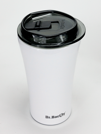 Dr.Bacty Apollo 2.0 - Kubek termiczny na kawę - Espresso depresso - 360 ml - Glossy White