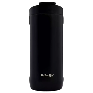Dr.Bacty Notus - Kubek termiczny na kawę 2w1 - 360 ml - czarny