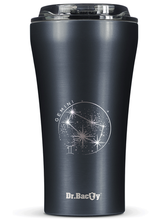 Dr.Bacty Apollo 2.0 - Kubek termiczny na kawę - "Bliźnięta" - 360 ml - Gunmetal