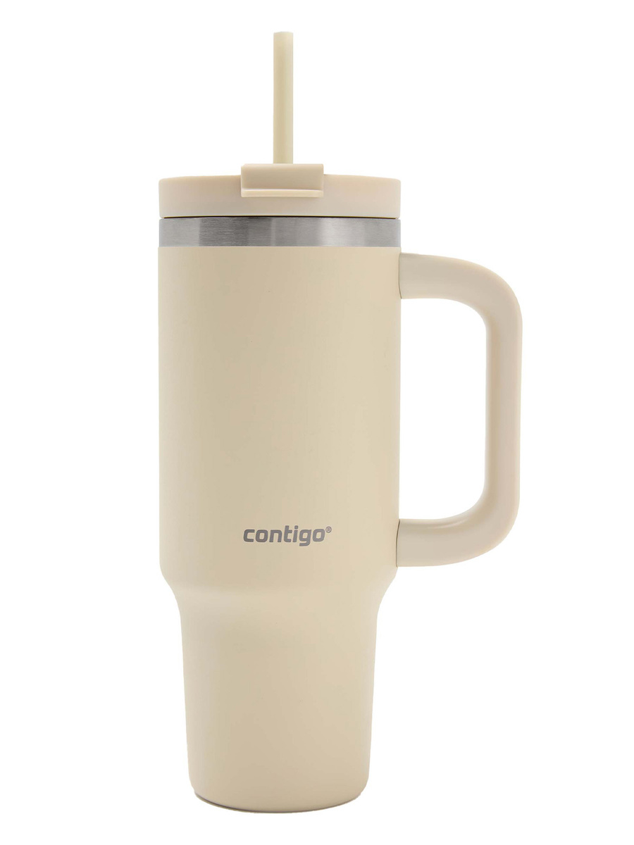 Contigo Streeterville Tumbler Mini - Kubek termiczny ze słomką - 880 ml - Oatmilk