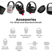 Hydro Flask Butelka 0,94L Wide Mouth Flex Straw Cap Fossil