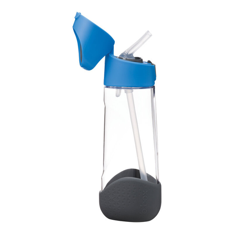 B.Box Butelka na wodę tritanowa ze słomką 600ml Blue Slate b.box