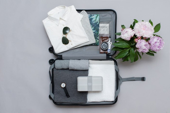 Monbento Torba MonBento Pochette M Grey Coton