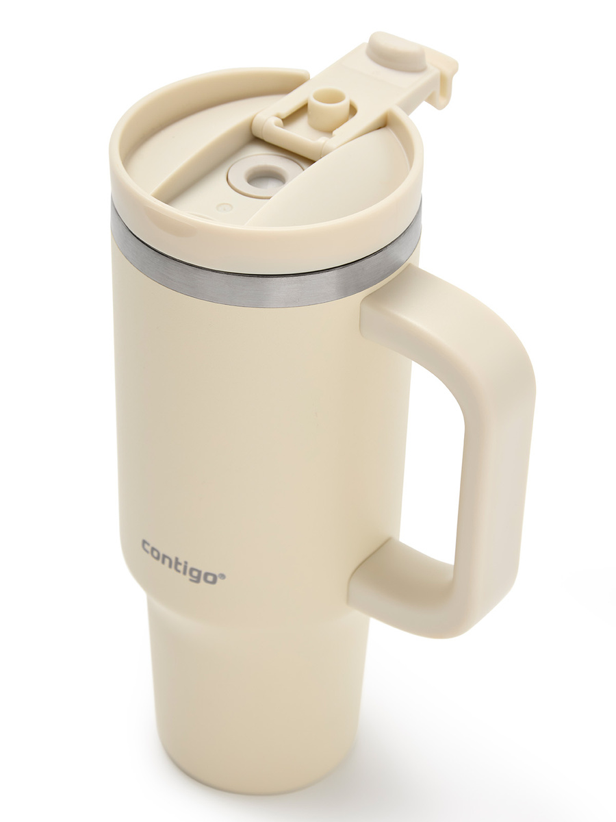 Contigo Streeterville Tumbler Mini - Kubek termiczny ze słomką - 880 ml - Oatmilk