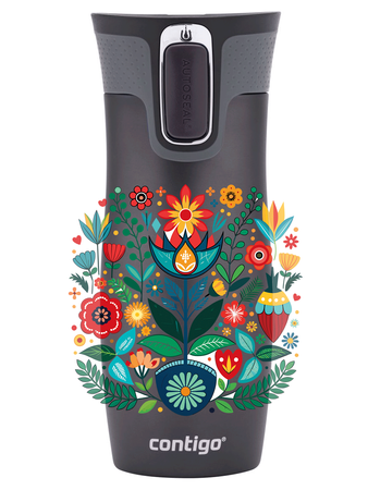 Contigo West Loop 2.0 - Kubek termiczny - 470ml - Folklor II - Gunmetal