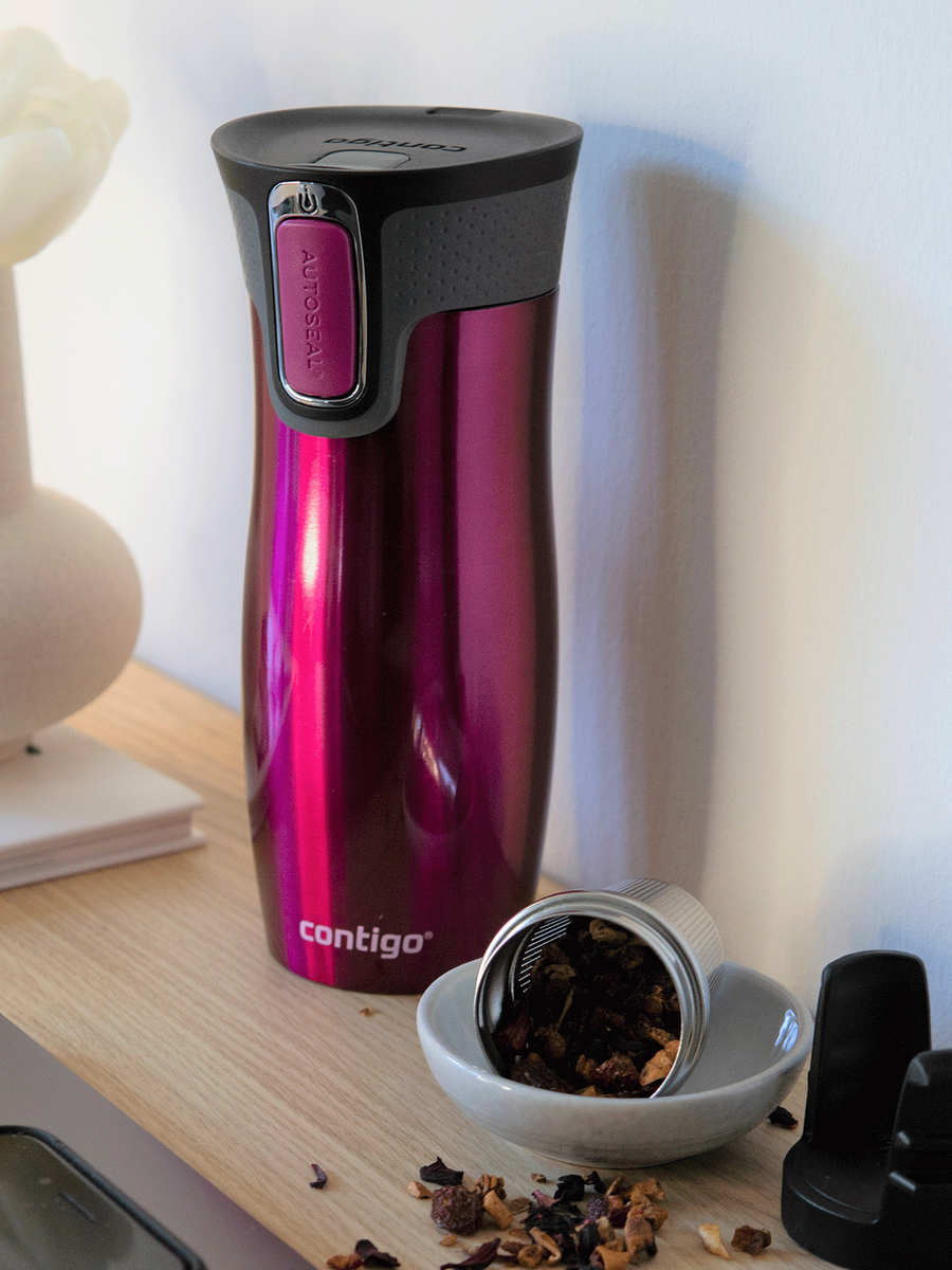 Contigo West Loop 2.0 - Kubek termiczny - 470ml - Jestem Nauczycielem - Malinowy