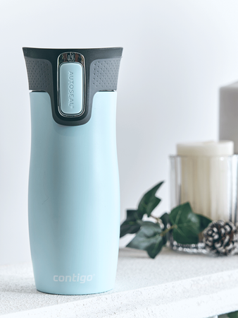Contigo West Loop 2.0 - Kubek termiczny z grawerem - 470ml - błękitny