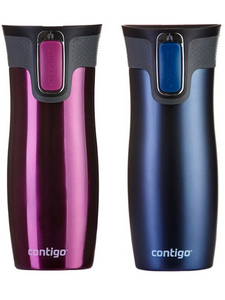 Contigo West Loop 2.0 - Zestaw kubków termicznych - 470ml - Malinowy + Granatowy Mat