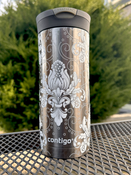 Contigo Huron - Kubek termiczny - 470ml - Arabeska White - Gunnmetal
