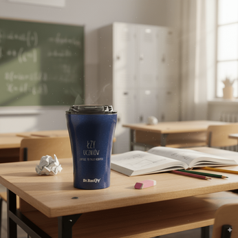 Kubek termiczny do kawy  Dr.Bacty Apollo - 227 ml - Dla nauczyciela - niebieski