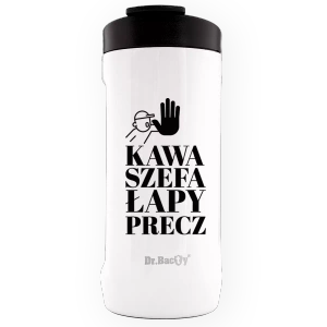 Dr.Bacty Notus - Kubek termiczny - 360 ml - Kubek szefa - biały
