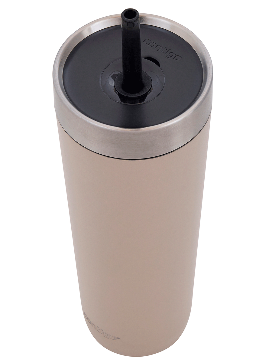 Contigo Luxe Tumbler - Kubek termiczny ze słomką - 720ml - Summer - Brown Sugar
