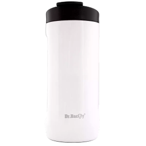 Dr.Bacty Notus - Kubek termiczny na kawę 2w1 - 360 ml - biały