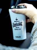 Dr.Bacty Apollo 2.0 - Kubek termiczny na kawę - Espresso depresso - 360 ml - Glossy White