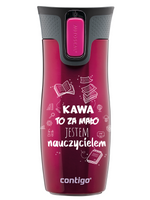 Contigo West Loop 2.0 - Kubek termiczny - 470ml - Jestem Nauczycielem - Malinowy