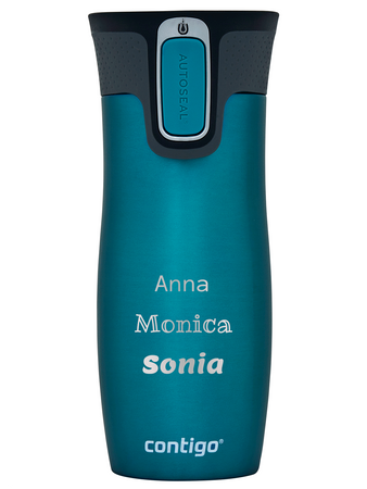 Contigo West Loop - Kubek termiczny z grawerem - 470ml - Turkusowy