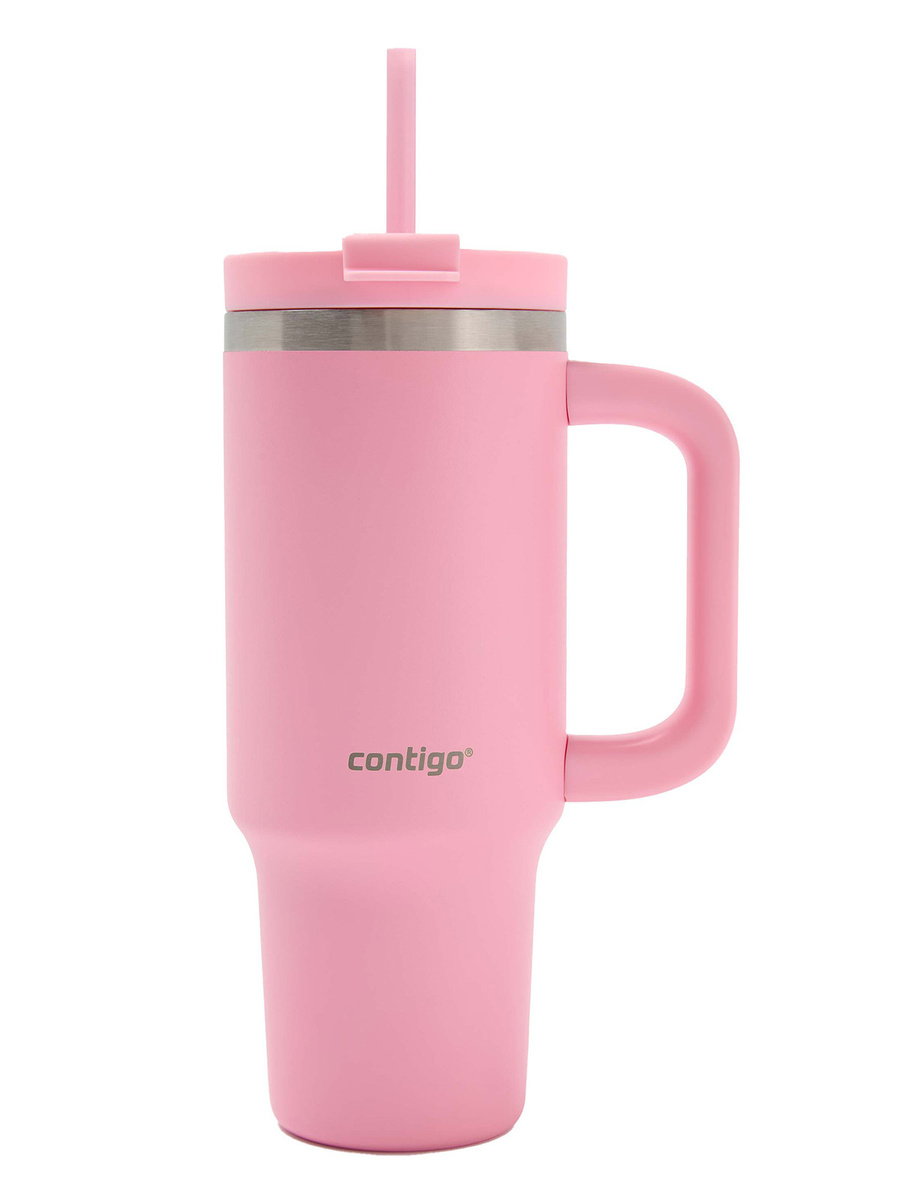 Contigo Streeterville Tumbler Mini - Kubek termiczny ze słomką - 880 ml - Strawberry Cream
